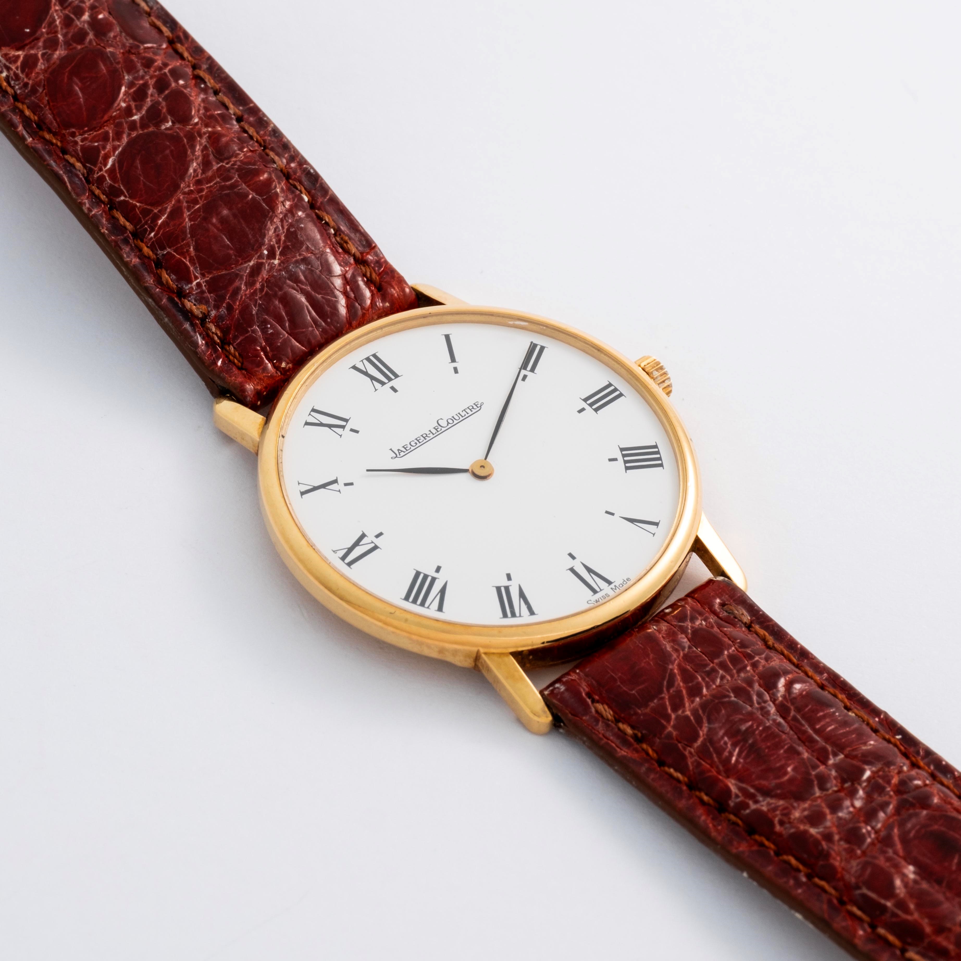 Jaeger-lecoultre - Solo tempo Ref. 111.1.09, oro giallo 18k, quadrante bianco con numeri romani
