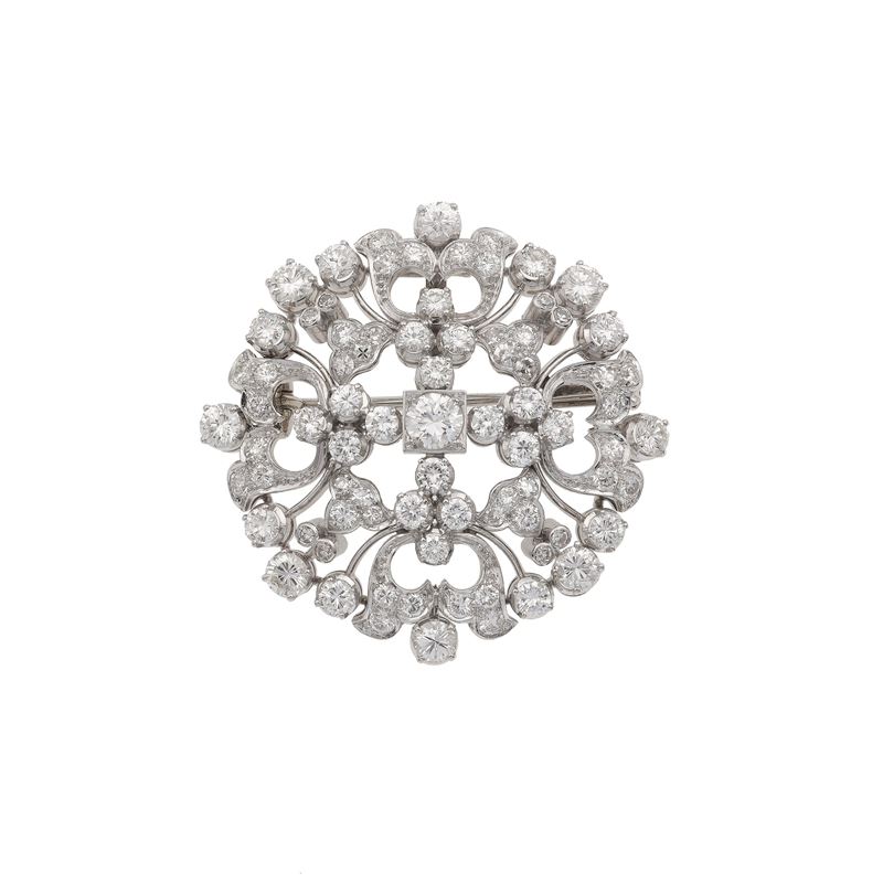 Pendente/spilla con diamanti taglio brillante  - Asta Fine Jewellery - Cambi Casa d'Aste