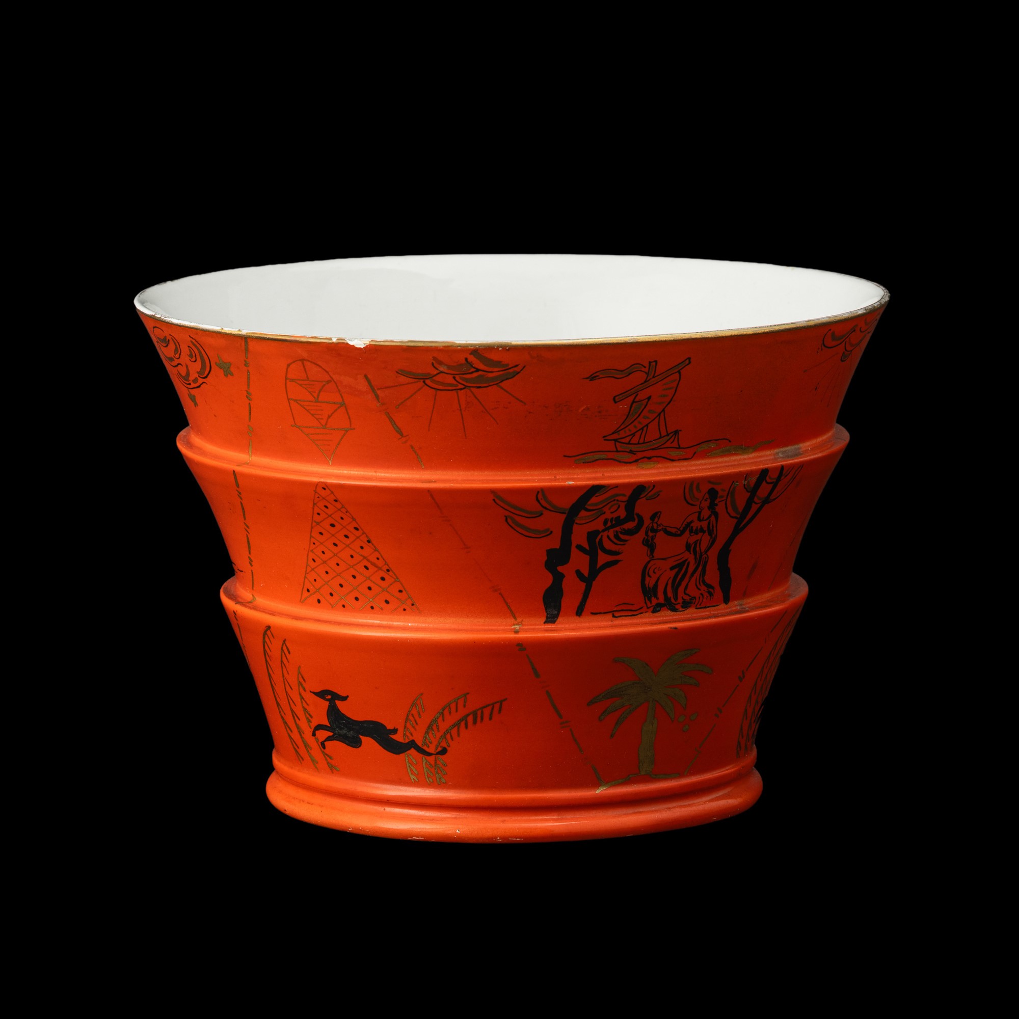 Guido Andloviz - Cachepot con decoro policromo e dorature