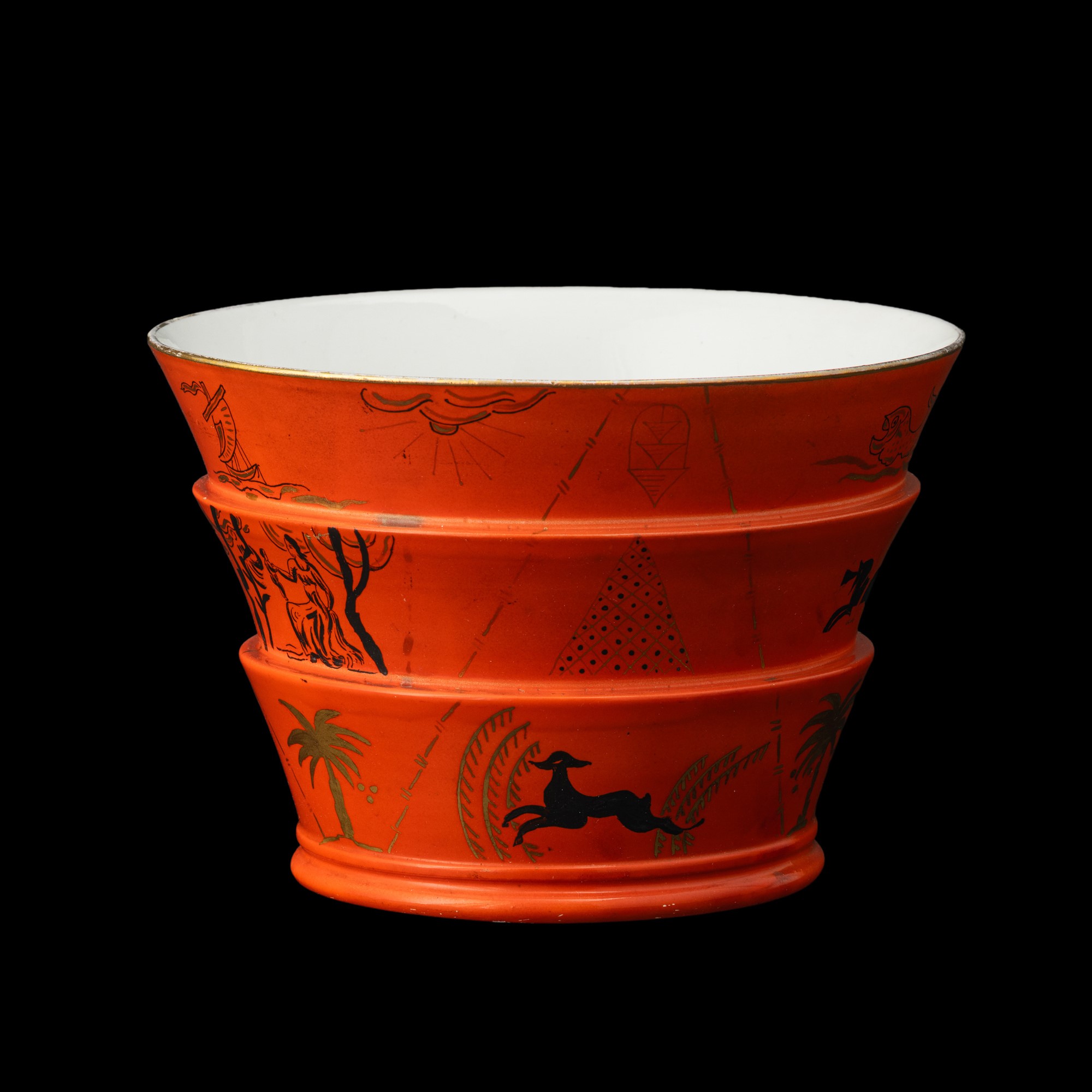 Guido Andloviz - Cachepot con decoro policromo e dorature