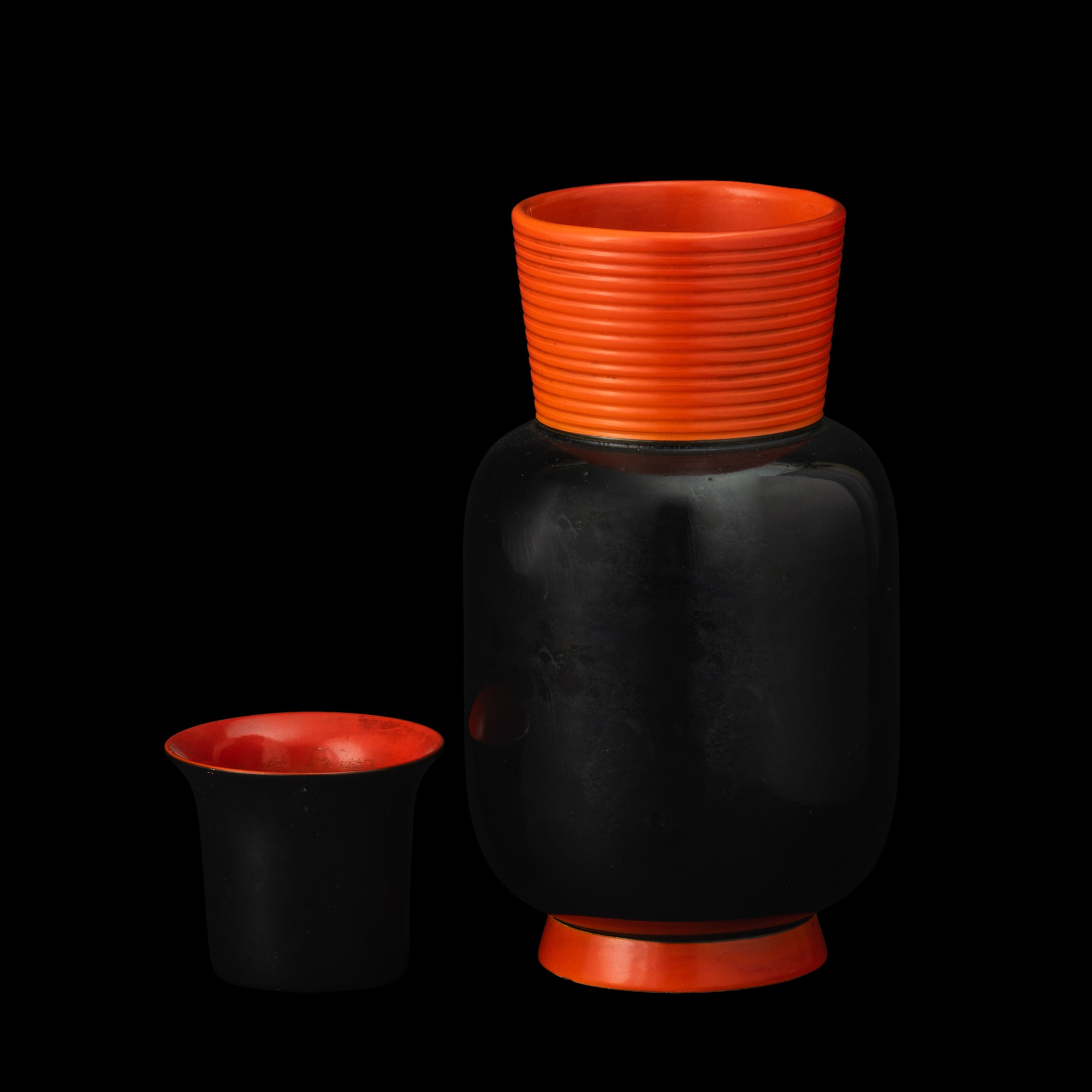 Giovanni Gariboldi - Vaso e vasetto “San Cristoforo”, terraglia smaltata, Milano, ca. 1930