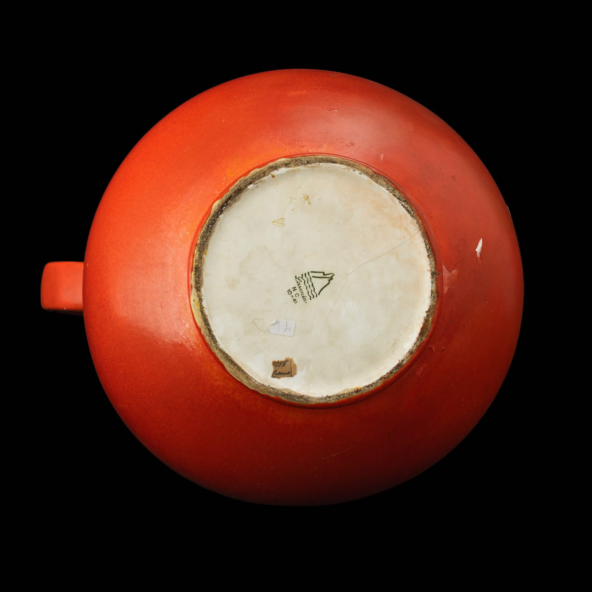 Guido Andloviz - Laveno, Vaso a uovo in terraglia a colaggio (1940 ca.)