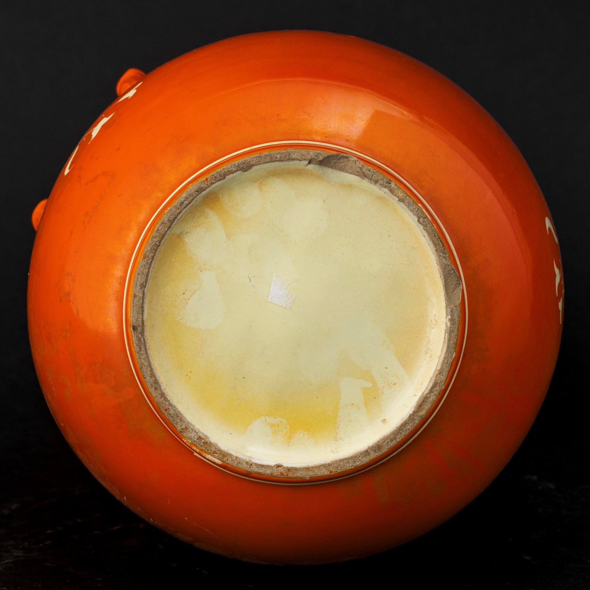 Rometti (?), Vaso a uovo con fiocco e bocca polilobata, ceramica smaltata (Umbertide, 1940 ca.)