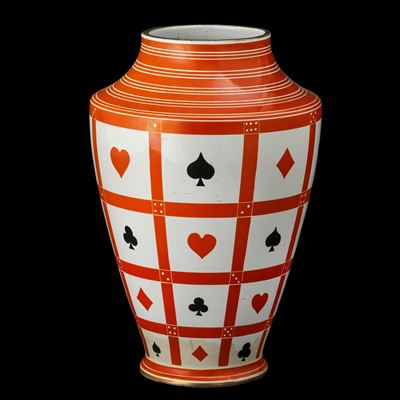 Rometti (?), Vaso a balaustro, Umbertide, ceramica smaltata (circa 1940)