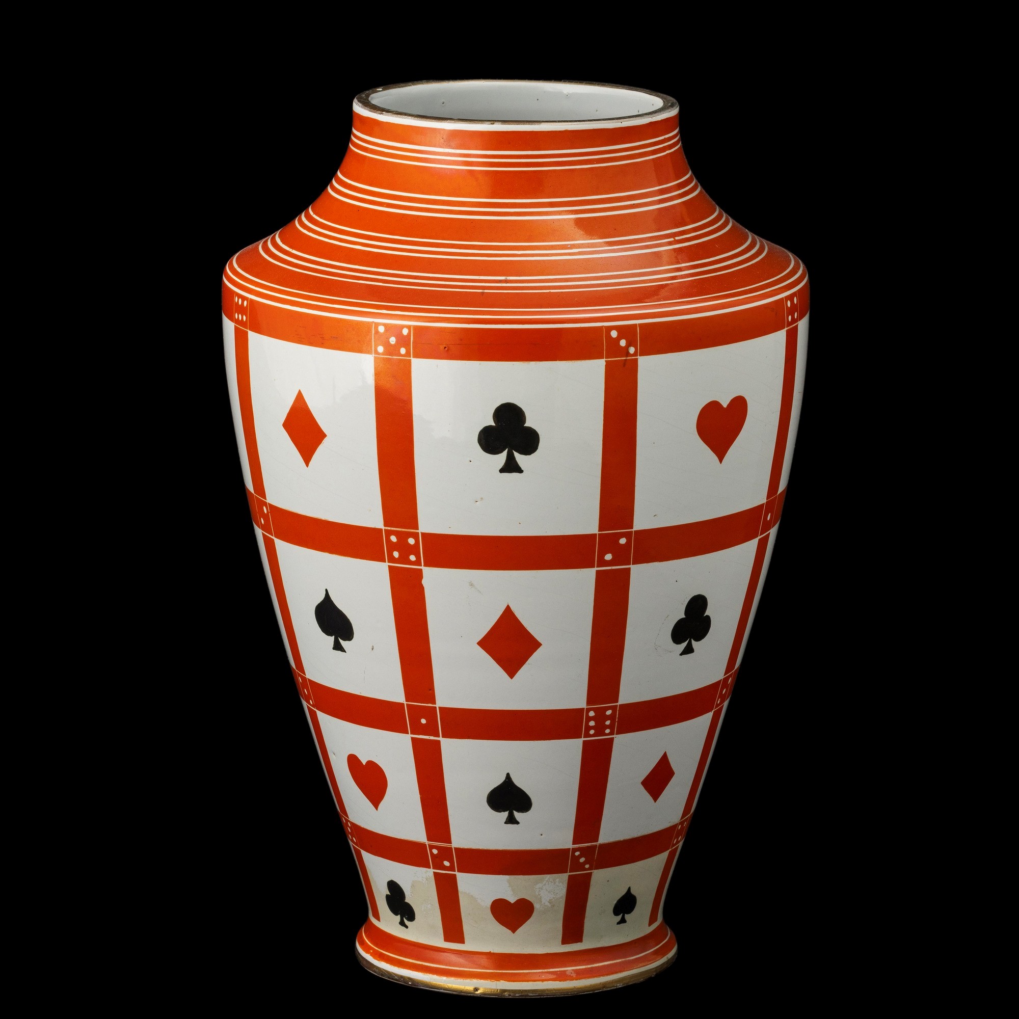 Rometti (?), Vaso a balaustro, Umbertide, ceramica smaltata (circa 1940)