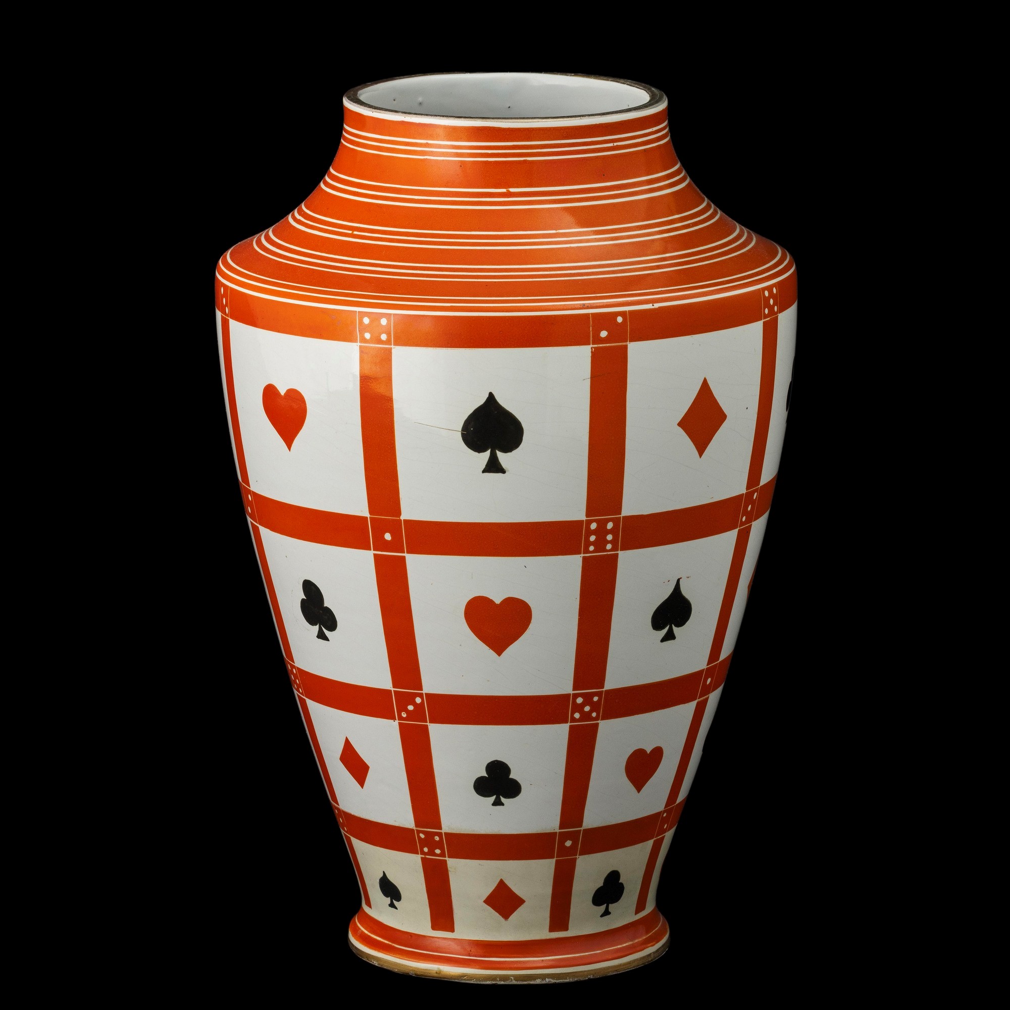 Rometti (?), Vaso a balaustro, Umbertide, ceramica smaltata (circa 1940)