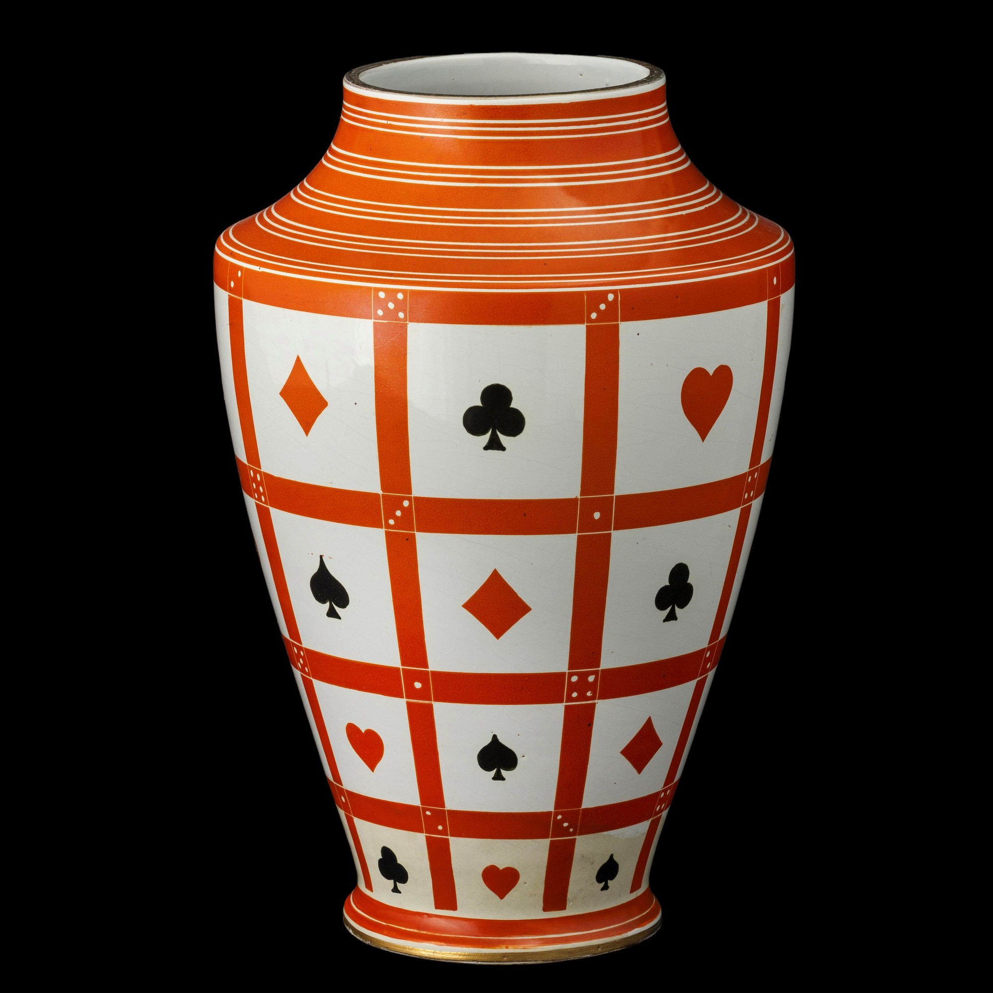 Rometti (?), Vaso a balaustro, Umbertide, ceramica smaltata (circa 1940)