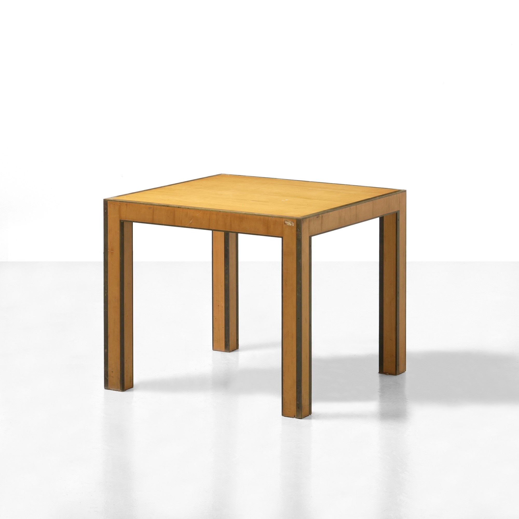 Aldo Rossi - Tavolo in legno con dettagli in ottone