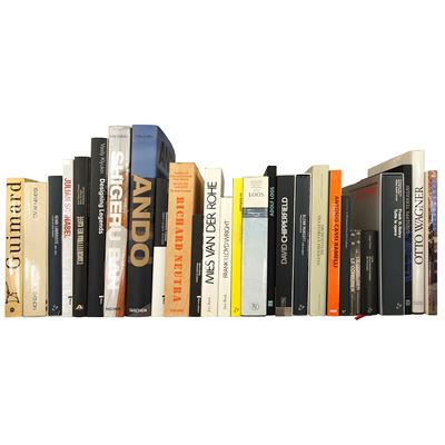 Libri di architettura, lotto con opere di Neutra, Guimard e Gehry