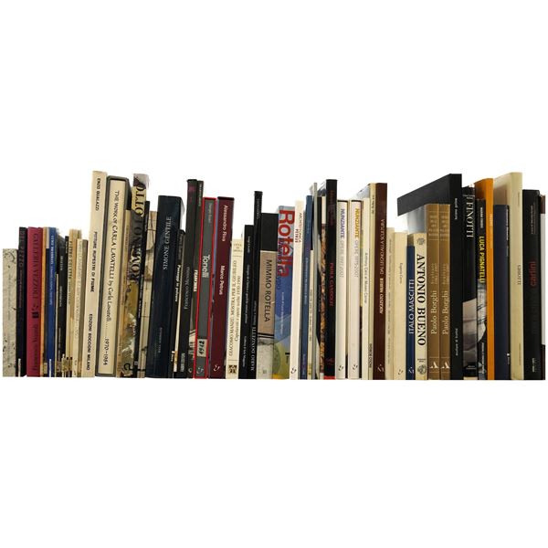 ARTE MODERNA/ ARTISTI ITALIANI SECONDA META XXe SECOLO - lotto di libri tra cui Rotella, Petrus, Messina