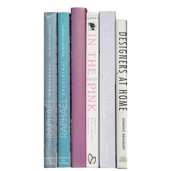 DESIGN/ DECORATORI - lotto di libri tra cui Alberto Pinto, Raphael, Jacques Garcia