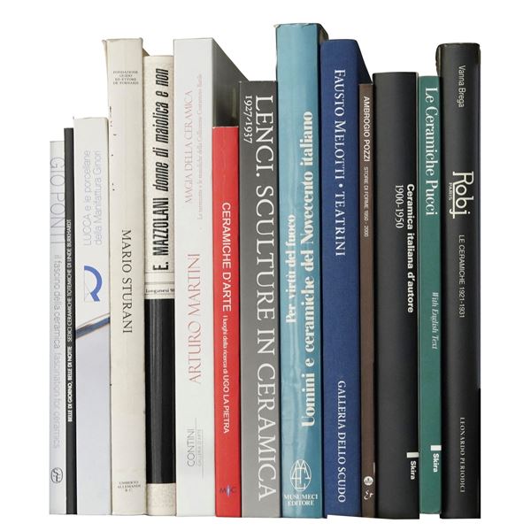 CERAMICA 900’ - lotto di libri tra cui Martini, Ginori, Lenci