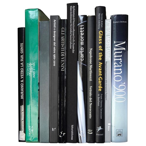 VETRO ITALIANO 900’ - lotto di libri tra cui Murano, Martinuzzi, Moretti