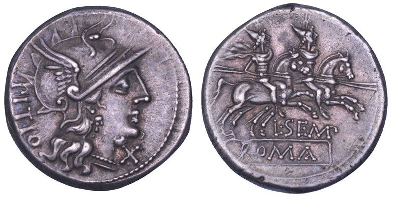 SEMPRONIA. L. Sempronius Pitio, 148 a.C. Denario.  - Auction Numismatics - Cambi Casa d'Aste