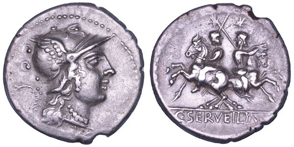 SERVILIA. C. Servilius M.f. 136 a.C. Denario.