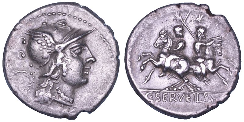 SERVILIA. C. Servilius M.f. 136 a.C. Denario.  - Asta Numismatica - Cambi Casa d'Aste