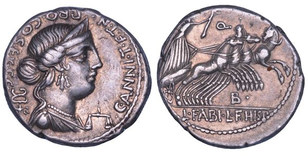 ANNIA. C. Annius and L. Fabius, 82-81 a.C. Denario.