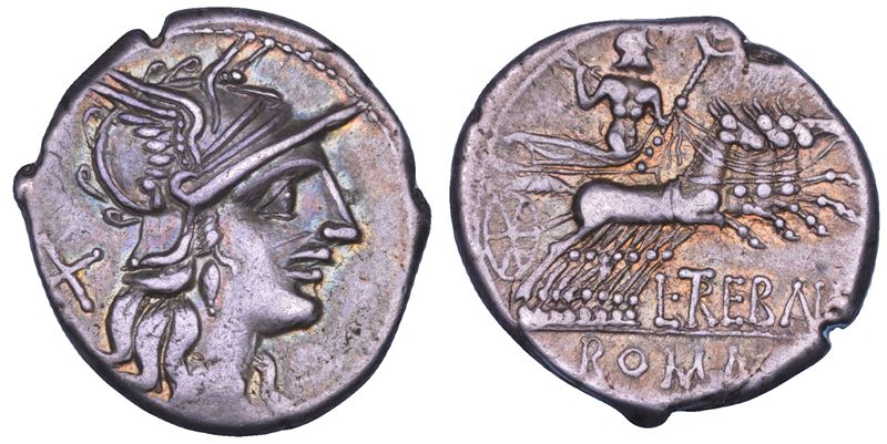 TREBANIA. L. Trebanius, 135 a.C. Denario.  - Asta Numismatica - Cambi Casa d'Aste