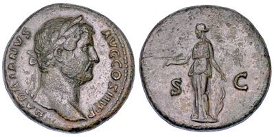Adriano, Sesterzio, 134-138 d.C., Roma