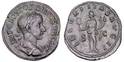 Gordiano III, Sesterzio, 240 d.C., Roma, Bronzo, 18,05 g, Diametro mm. 31,13