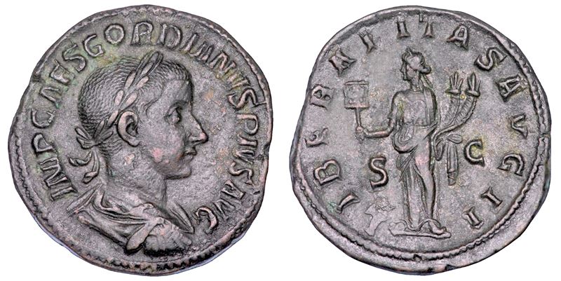 GORDIANO III, 238-244. Sesterzio, 240. Roma.  - Auction Numismatics - Cambi Casa d'Aste