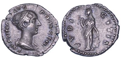 FAUSTINA II, Denario, 147-176 d.C.