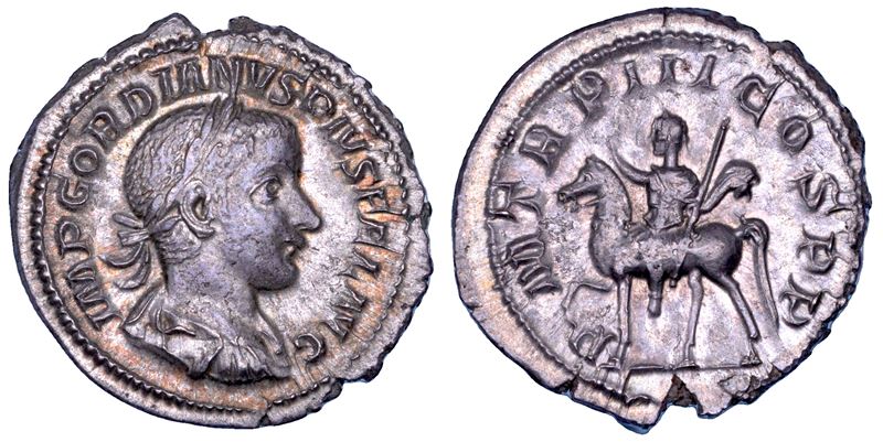 GORDIANO III, 238-244. Denario, 240. Roma.  - Asta Numismatica - Cambi Casa d'Aste