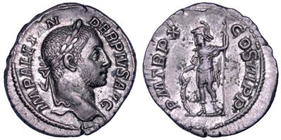 ALESSANDRO SEVERO, Denario, 222-235 d.C., Roma