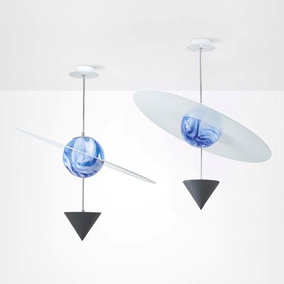 Due lampade a sospensione “Pianeta” Il Cielo