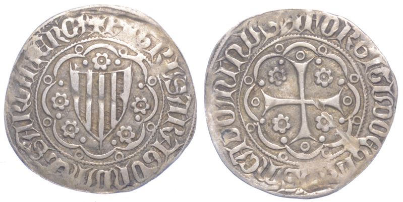 VILLA DI CHIESA. PIETRO IV D'ARAGONA, 1336-1387. Alfonsino d'argento.  - Asta Numismatica Light - Cambi Casa d'Aste