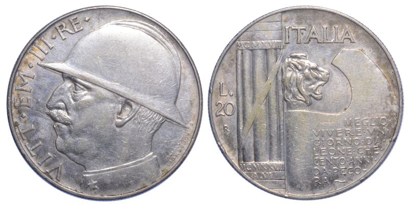 REGNO D'ITALIA. VITTORIO EMANUELE III DI SAVOIA, 1900-1946. 20 Lire  - Asta Numismatica Light - Cambi Casa d'Aste
