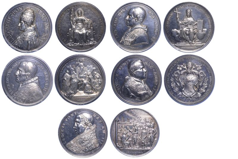 STATO PONTIFICIO. Lotto di cinque medaglie.  - Auction Light Numismatics - Cambi Casa d'Aste