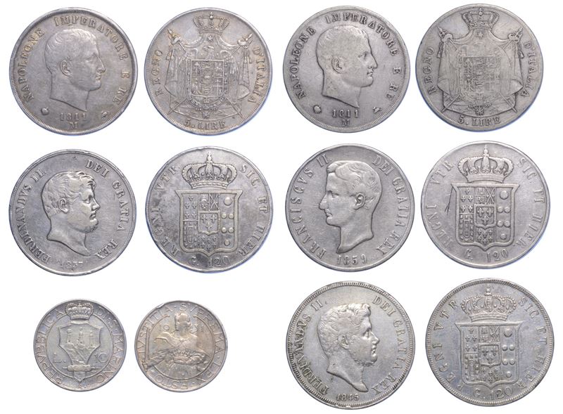 ZECCHE ITALIANE. Lotto di sette monete.  - Auction Light Numismatics - Cambi Casa d'Aste
