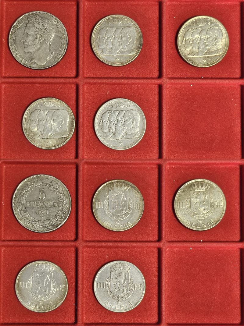 BELGIO. Lotto di cinque monete.  - Auction Light Numismatics - Cambi Casa d'Aste