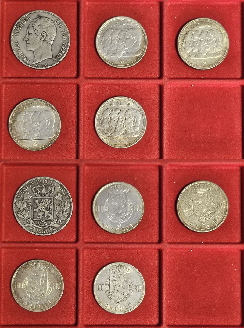 BELGIO. Lotto di cinque monete.  - Asta Numismatica Light - Cambi Casa d'Aste