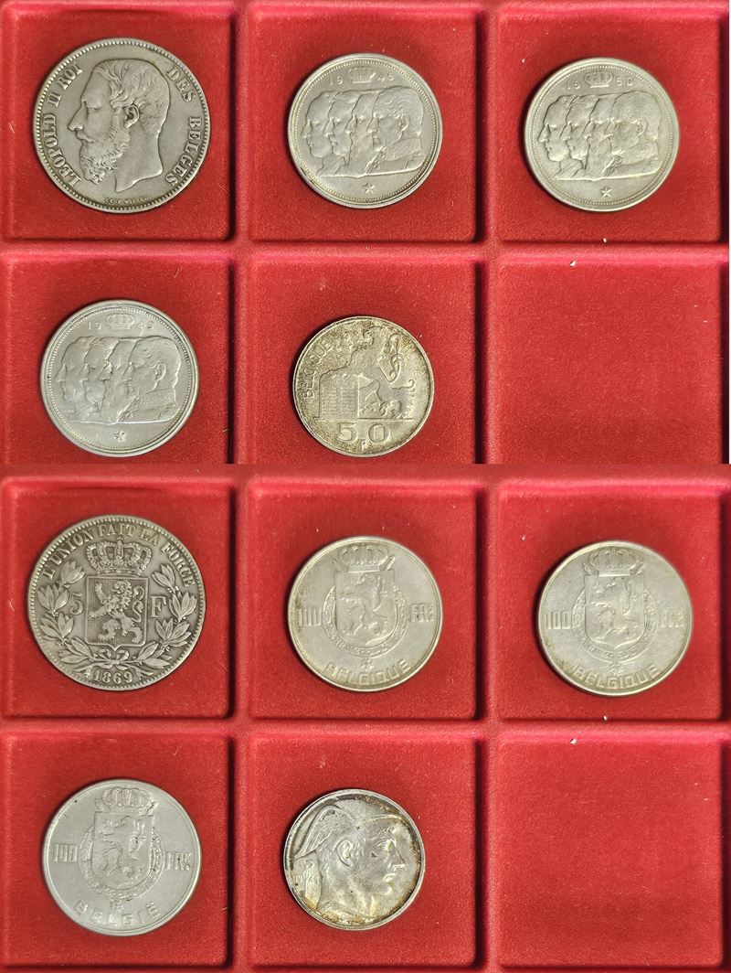 BELGIO. Lotto di cinque monete.  - Asta Numismatica Light - Cambi Casa d'Aste