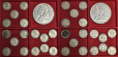 Etiopia, Birr Halle Salassie I e frazioni in argento (1902-03; 1930-1936; 1941-1974), lotto di 17...