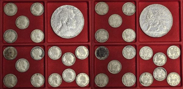 ETIOPIA. HALLE SALASSIE I, 1930-1936 e 1941-1974. Lotto di diciassette monete in argento.
