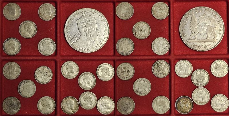 ETIOPIA. HALLE SALASSIE I, 1930-1936 e 1941-1974. Lotto di diciassette monete in argento.  - Auction Light Numismatics - Cambi Casa d'Aste