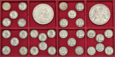 Etiopia, Birr (1902-1903), KM 19, argento — lotto di diciassette monete