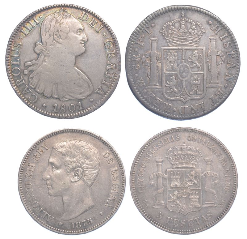 SPAGNA. Lotto di due monete in argento.  - Auction Light Numismatics - Cambi Casa d'Aste
