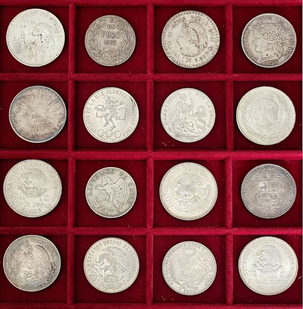 CENTRO E SUD AMERICA. Lotto di otto monete.