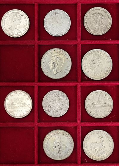 Commonwealth, Lotto di cinque monete (argento) in vari stati