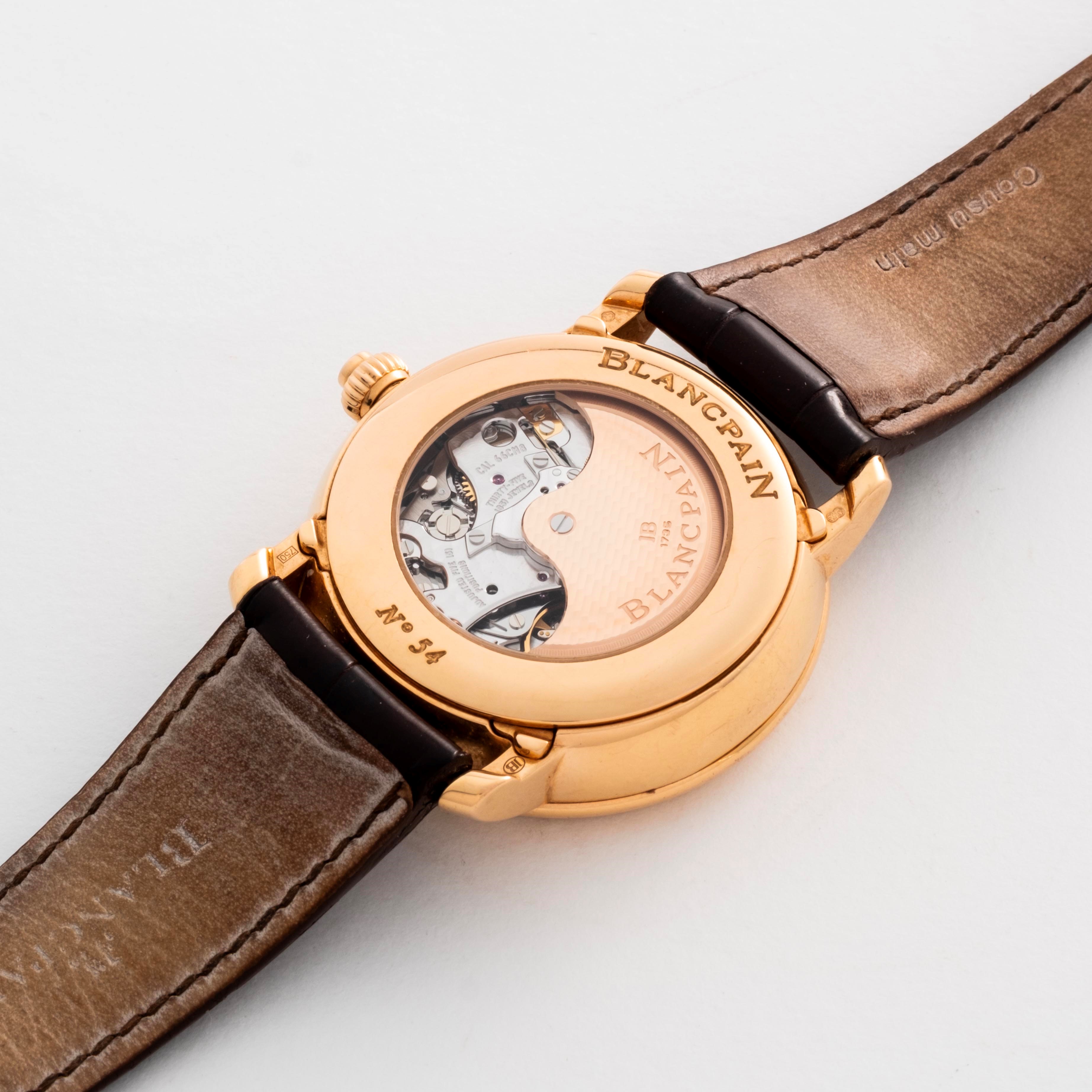 Blancpain - Villeret Chrono monopulsante con quadrante argentè guilloché a raggiera