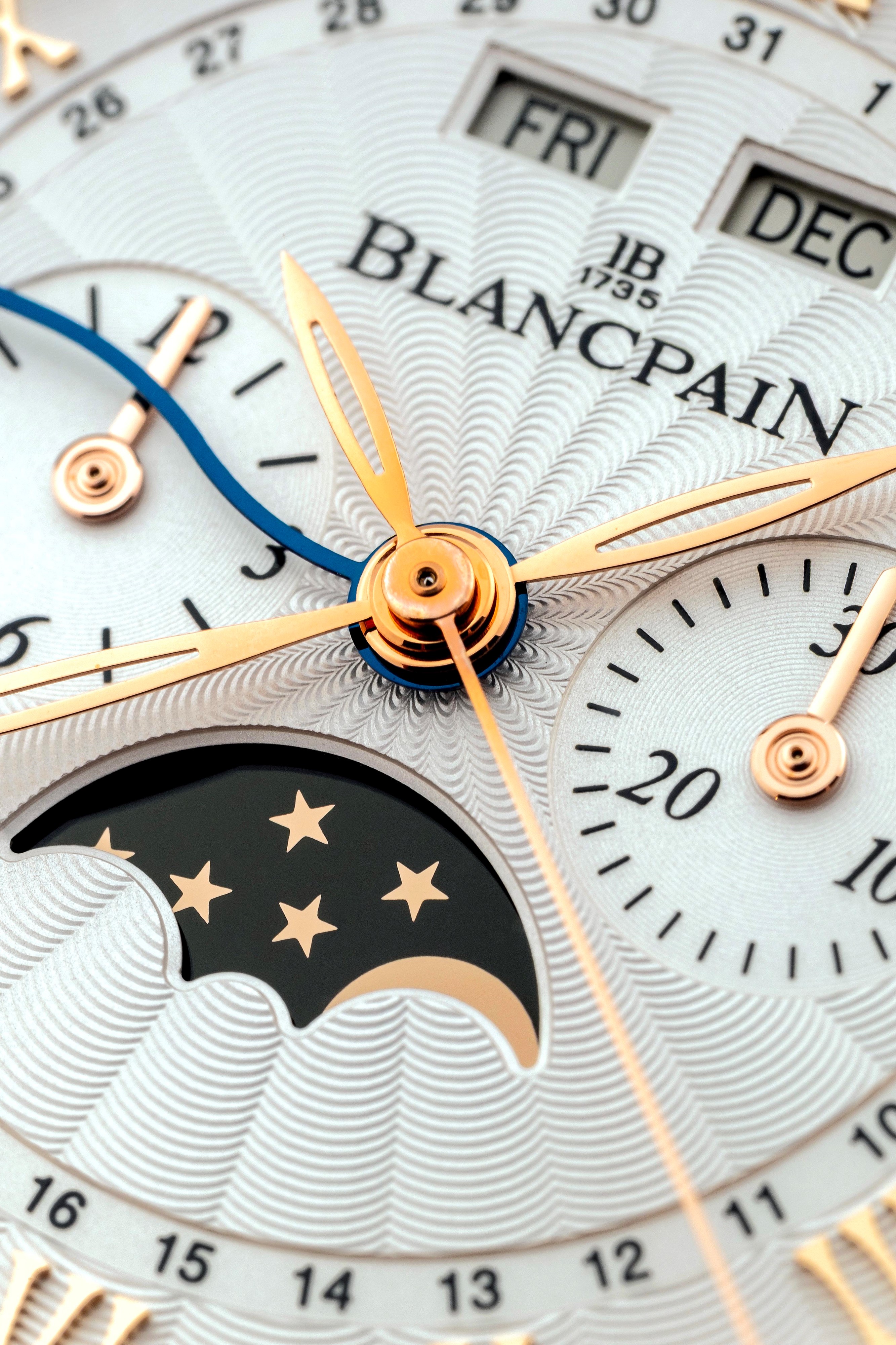 Blancpain - Villeret Chrono monopulsante con quadrante argentè guilloché a raggiera
