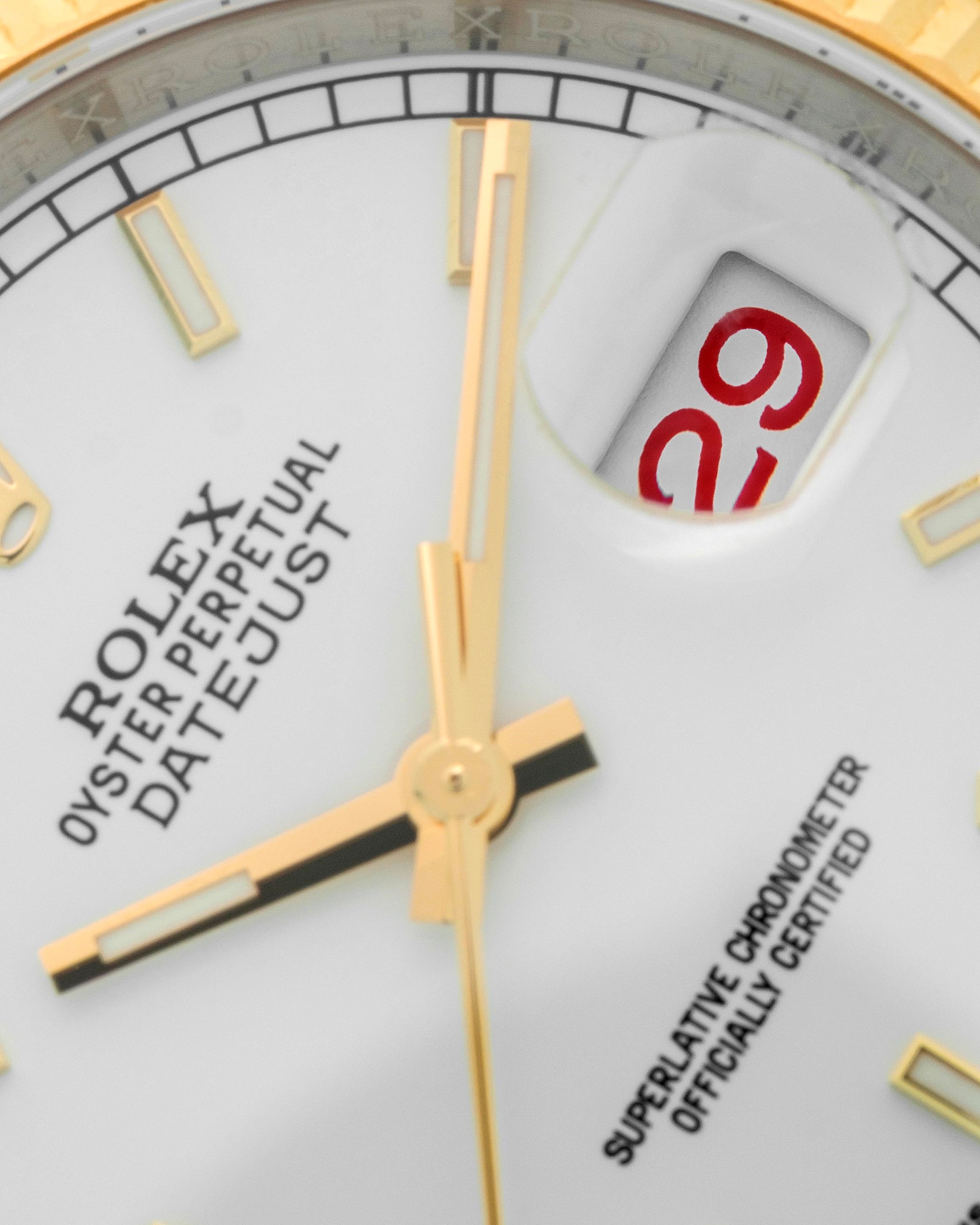 Rolex - Datejust ref. 116233 in acciaio e oro giallo, quadrante bianco, circa 2015