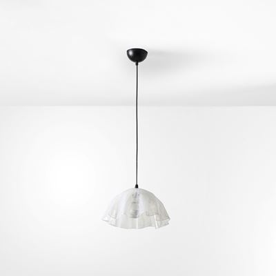 Lampada a sospensione con diffusore in vetro di Murano