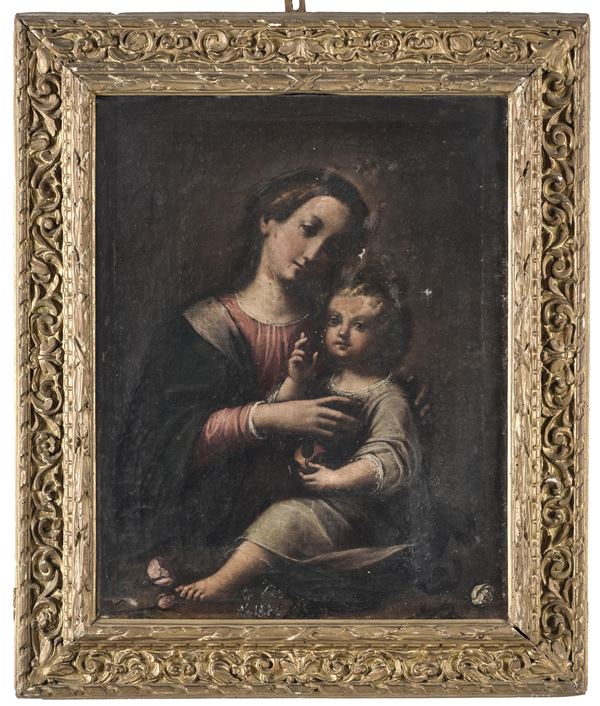 Scuola piemontese del XVII secolo Madonna con Bambino