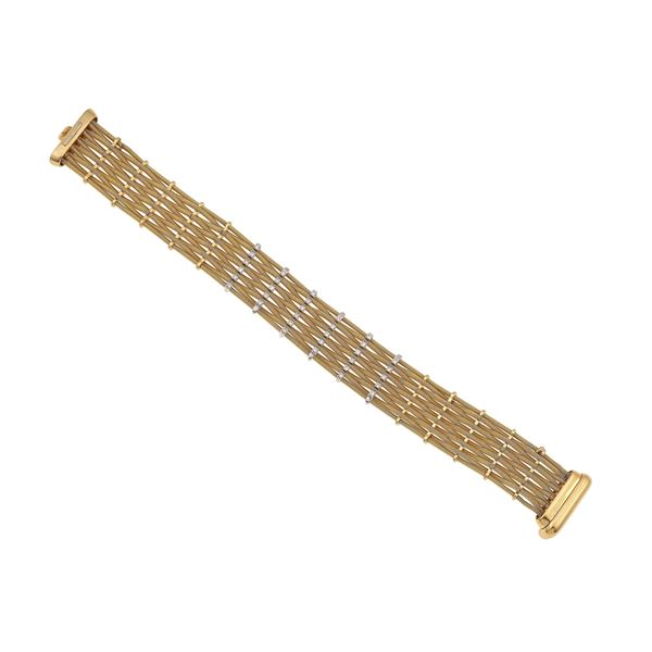Diamond and gold bracelet