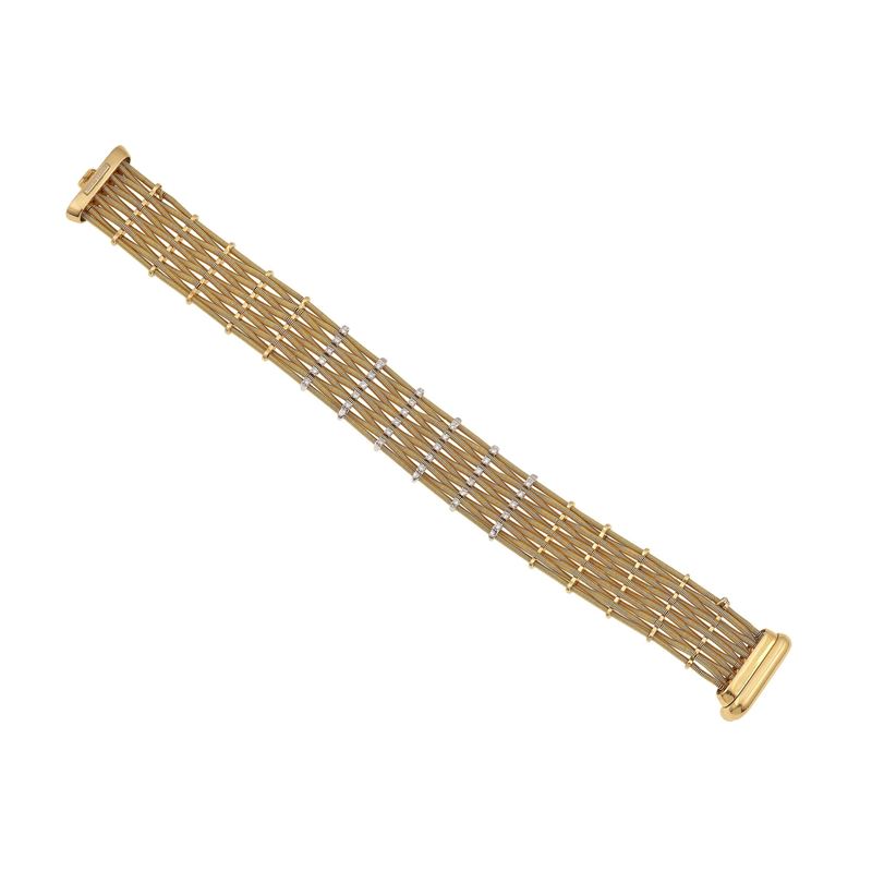 Diamond and gold bracelet  - Auction Fine Jewellery - Cambi Casa d'Aste